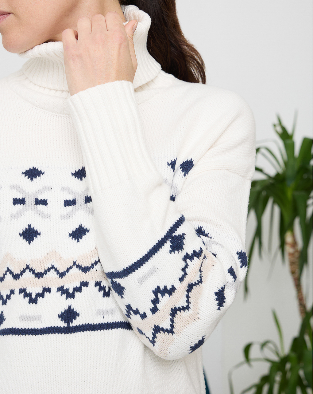 Maglione premaman con collo alto