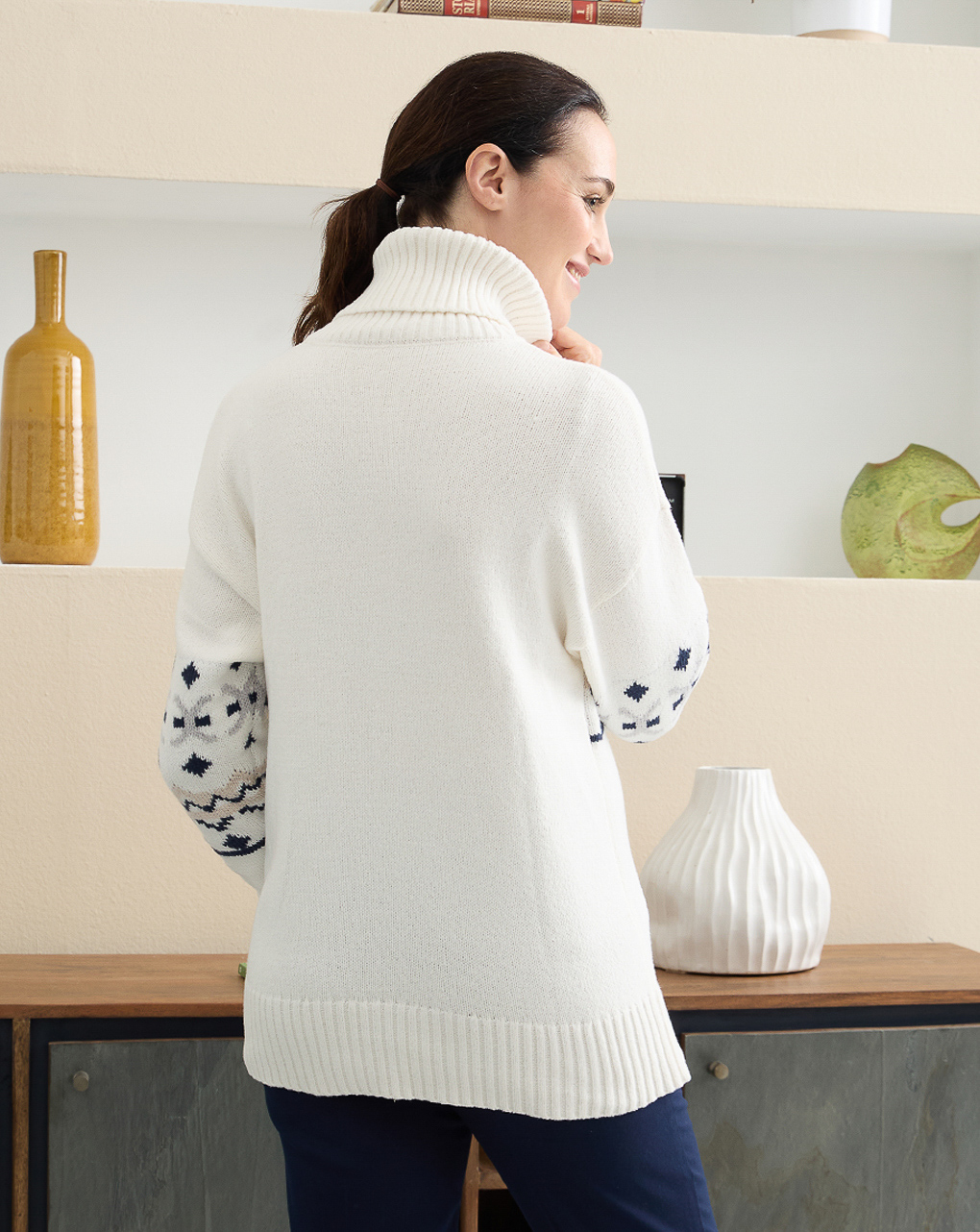 Maglione premaman con collo alto