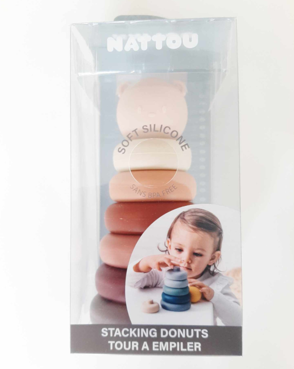 Anelli impilabili rosa - nattou
