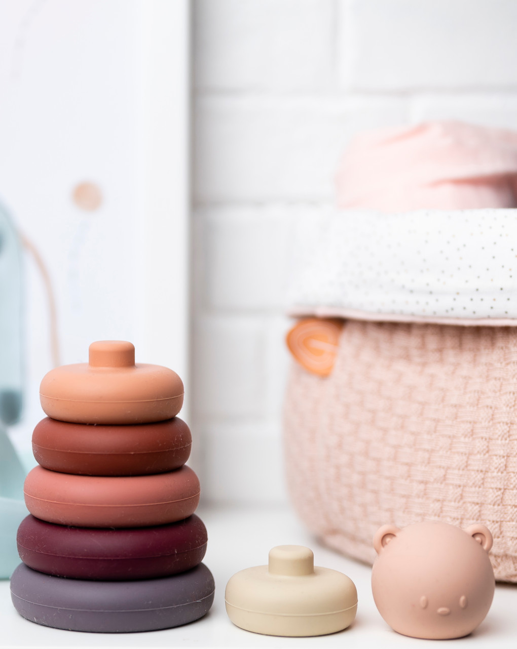 Anelli impilabili rosa - nattou