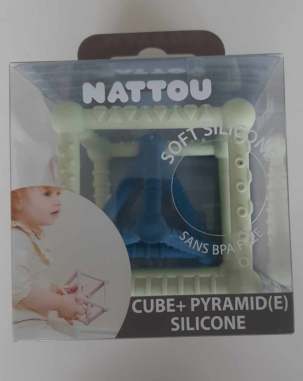Set di 2 cubi in silicone verde/azzurro - nattou