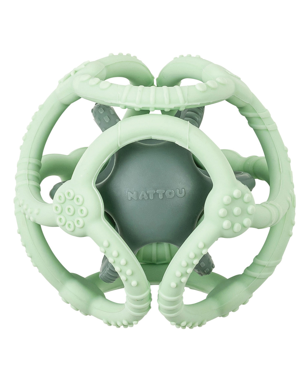 Set 2 palline in silicone verde - nattou