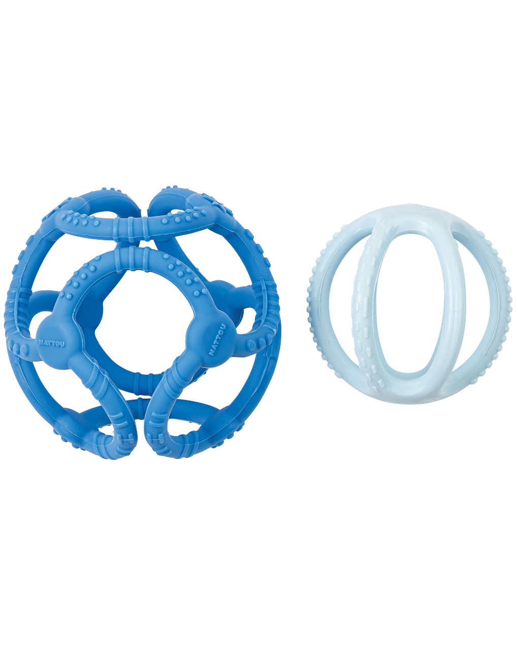 Set 2 palline in silicone azzurro - nattou