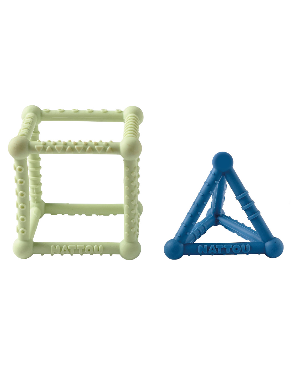 Set di 2 cubi in silicone verde/azzurro - nattou