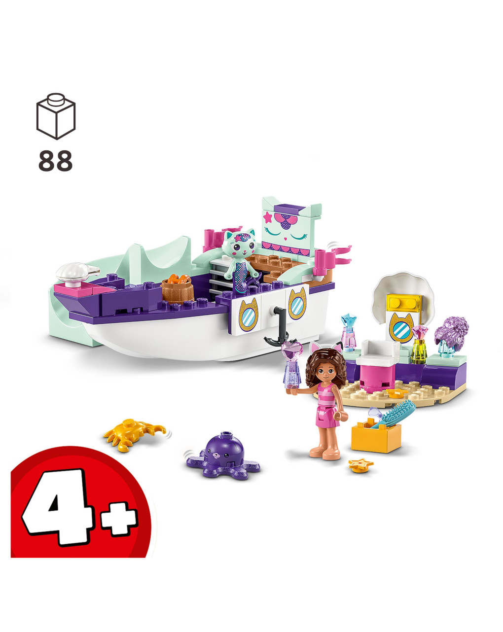 La nave del benessere di gabby e siregatta 10786 -  lego gabby dollhouse