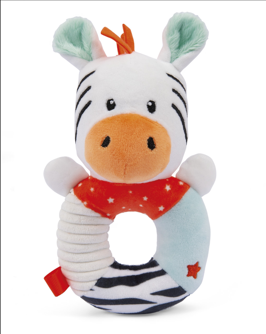 Sonaglino anello soft zebra zaki - soft toys