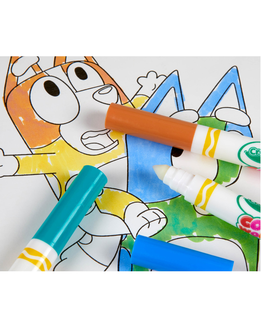 Album colora con i numeri tema bluey - crayola