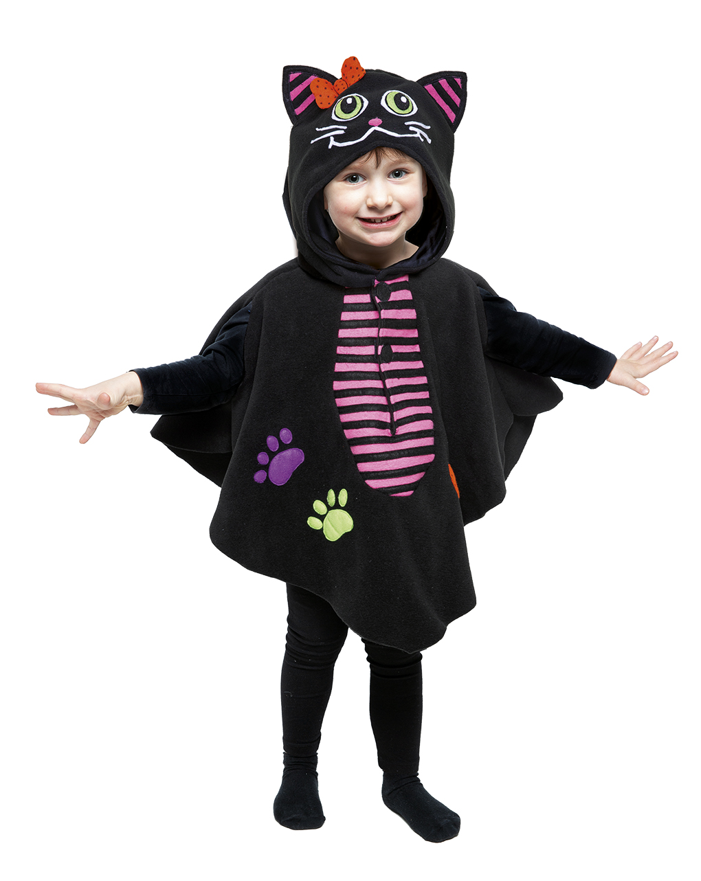 Mantellina gattina nera baby 18-36 mesi - carnaval queen