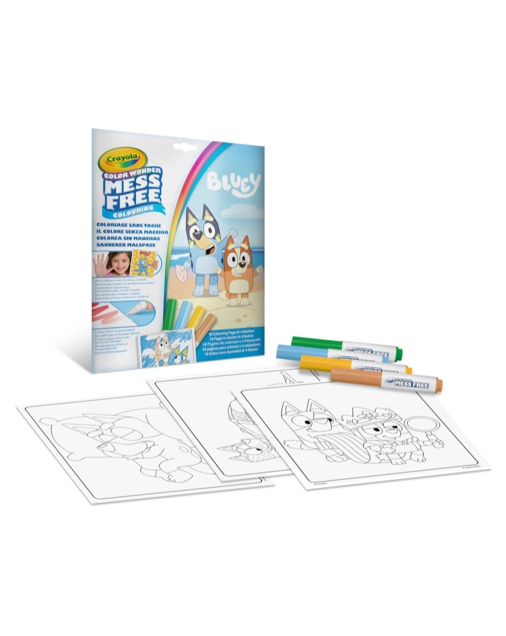 Album colora con i numeri tema bluey - crayola