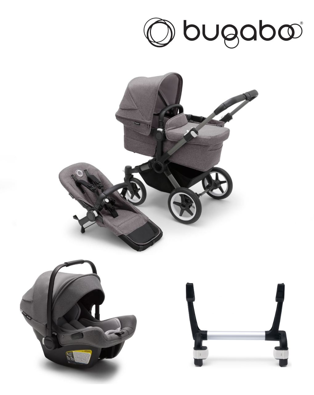 Fratellare donkey 5 - 1 seduta + 1 navicella + 1 seggiolino auto - bugaboo