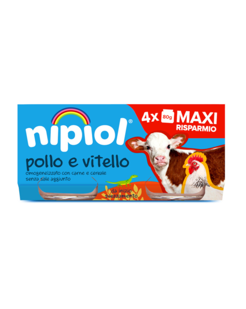 Nipiol - omogeneizzato pollo/vitello 4x80gr