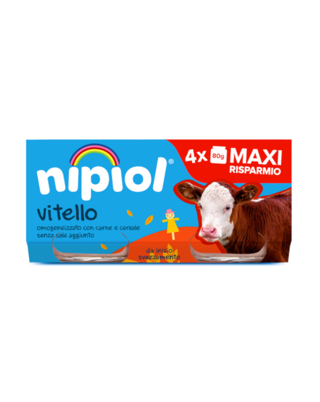 Nipiol - omogeneizzato vitello 4x80gr