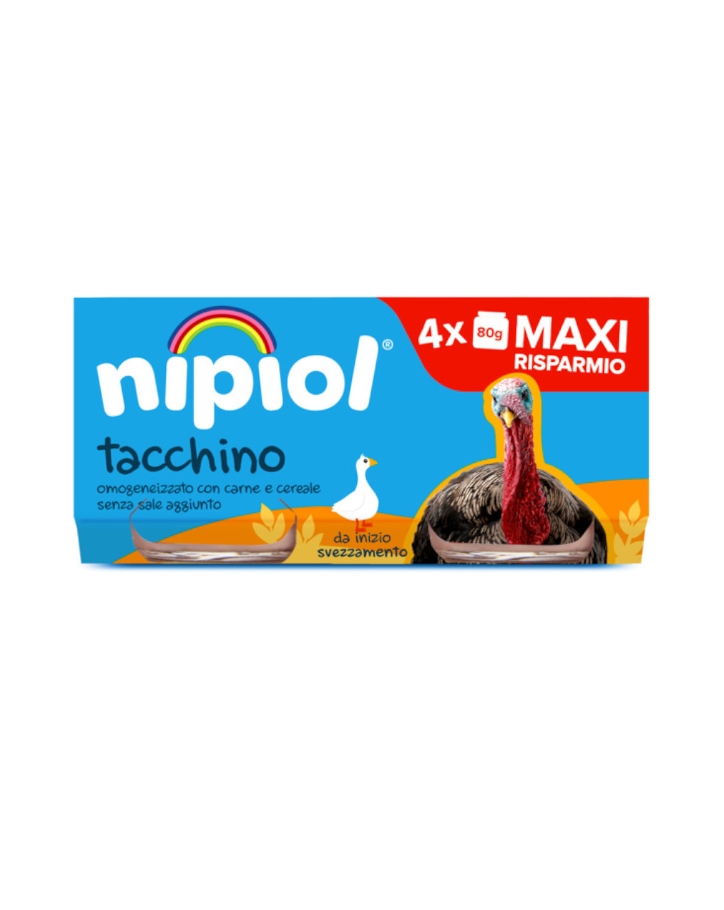 Nipiol - omogeneizzato tacchino 4x80 gr