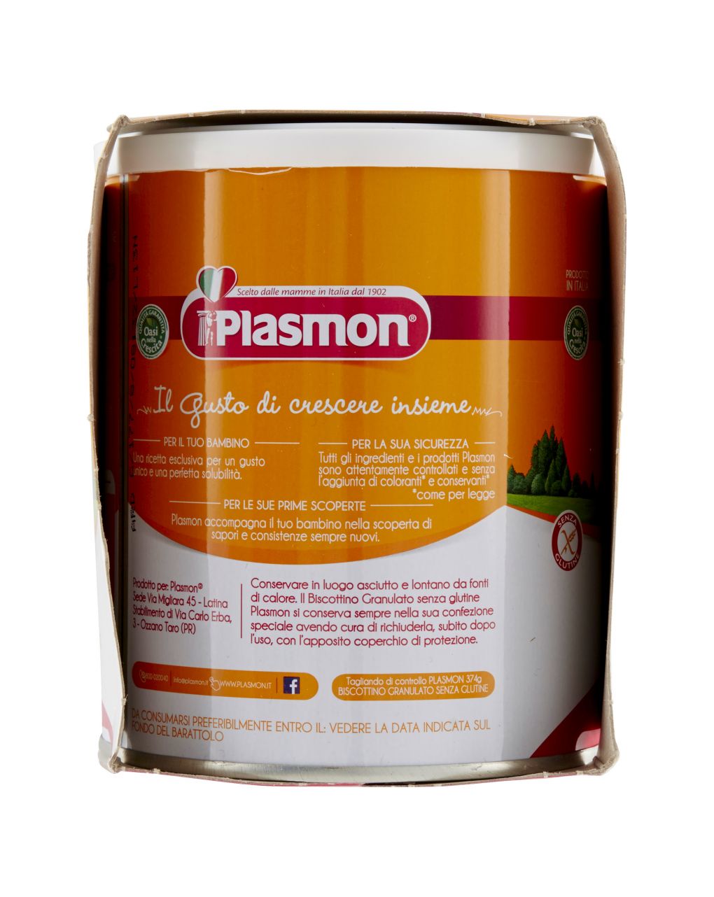 Plasmon - biscottino granulato senza glutine 2x374g
