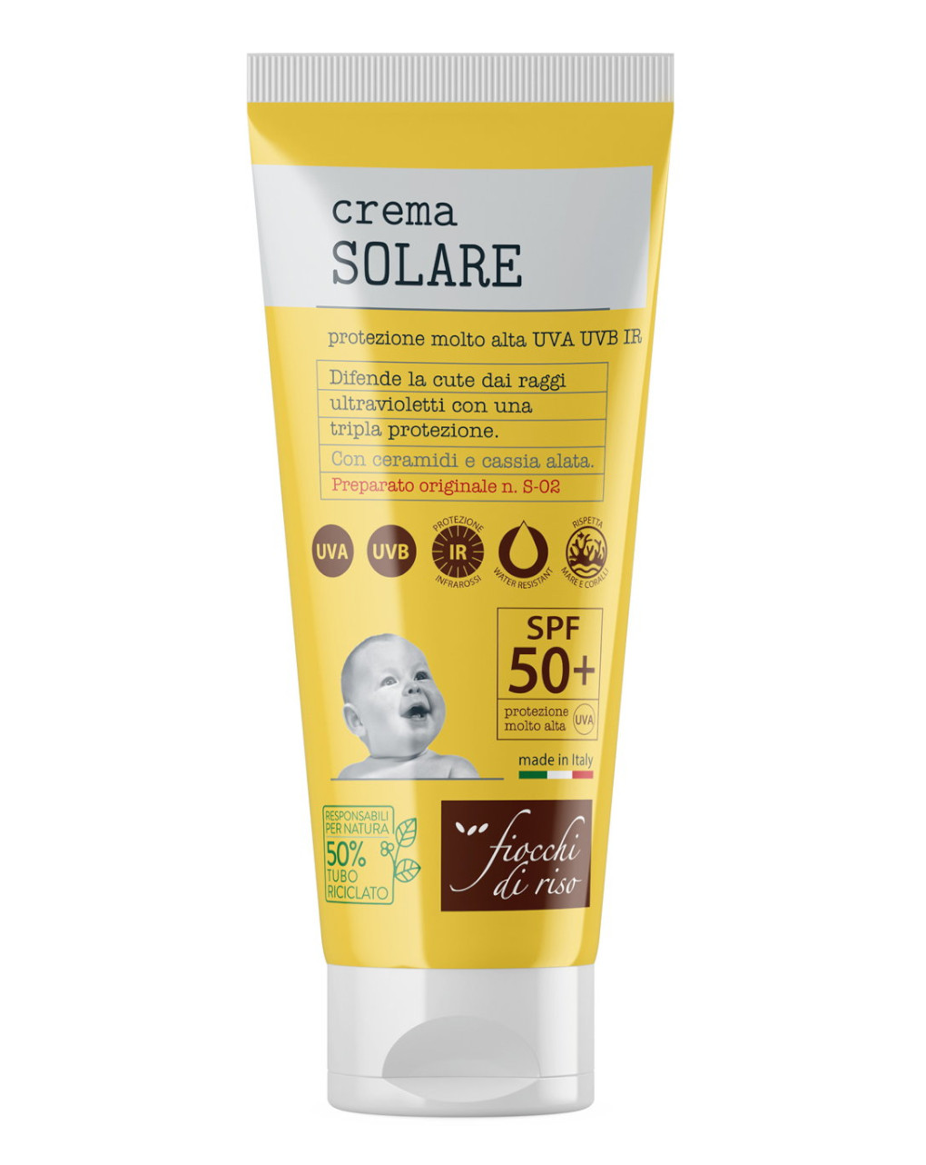 Crema solare 50+ - fiocchi di riso