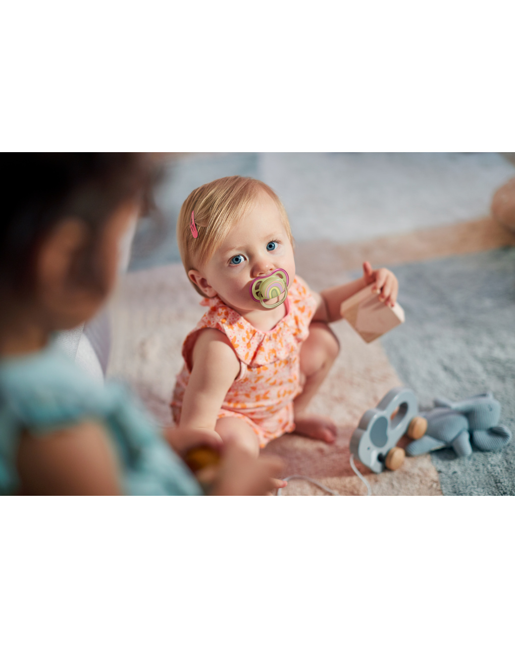 2 ciucci ultra air 0-6 mesi colore verde/rosa - philips avent