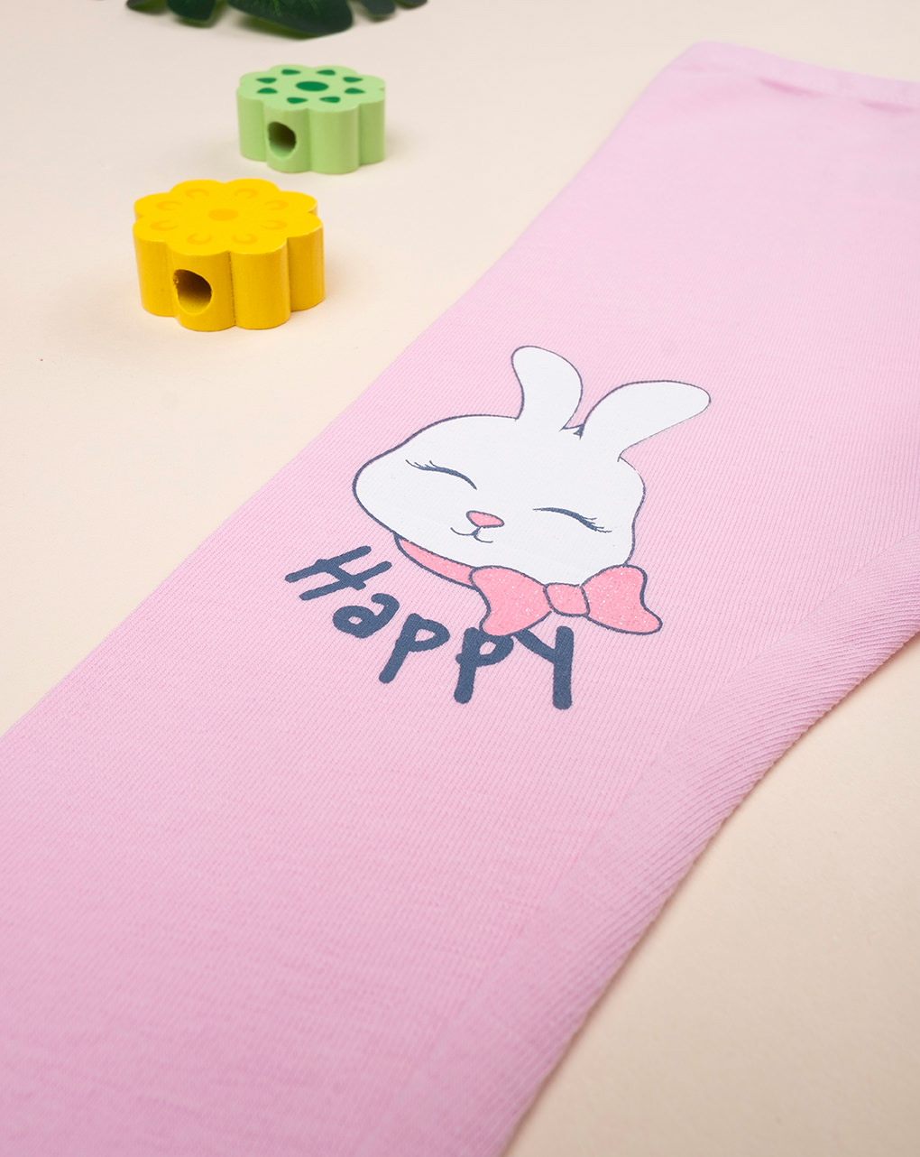 Leggings rosa bimba con stampa