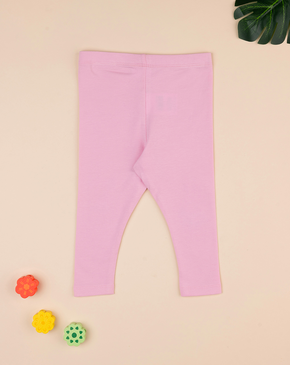 Leggings rosa bimba con stampa