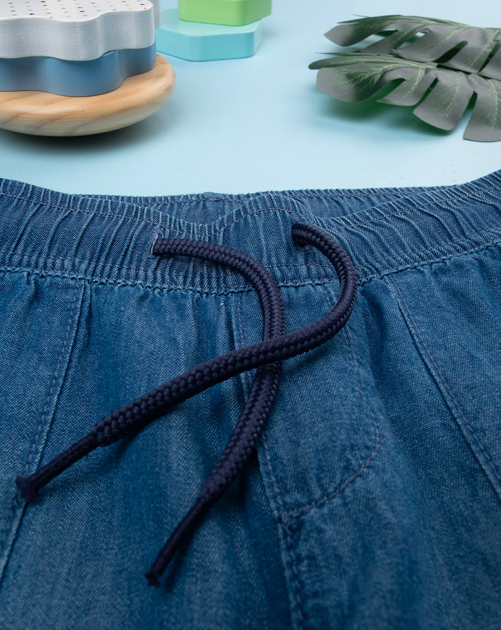 Shorts bambino chambray