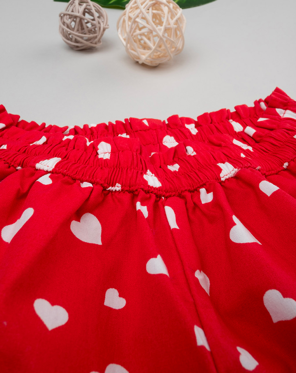 Shorts rossi bimba con allover