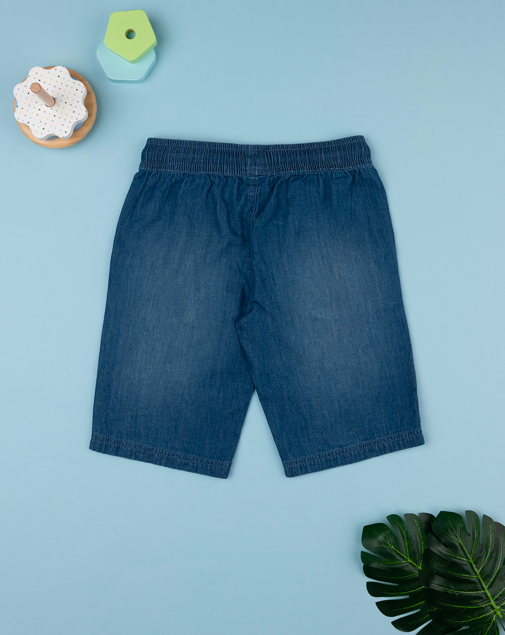 Shorts bambino chambray