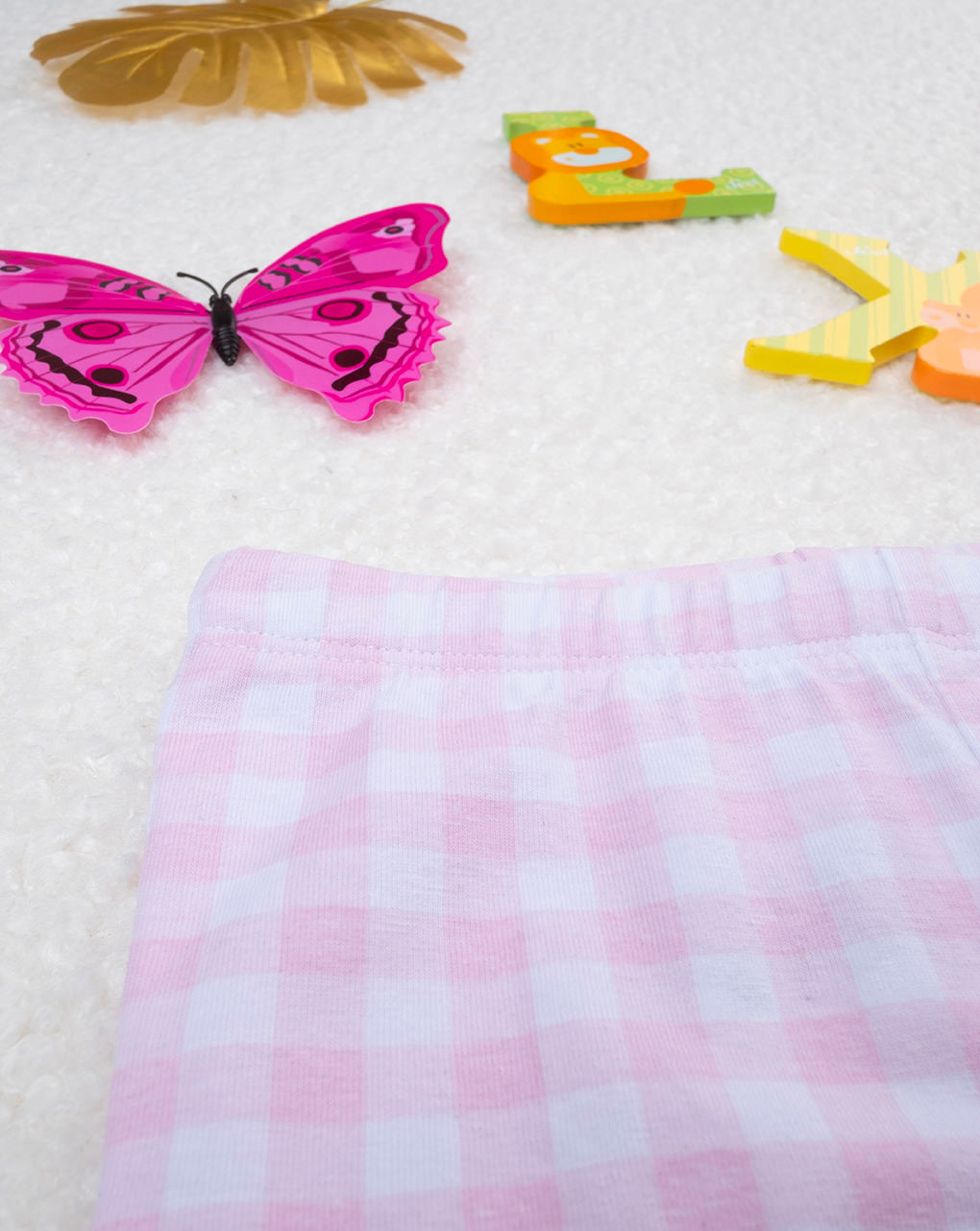 Legging bimba riquadri rosa