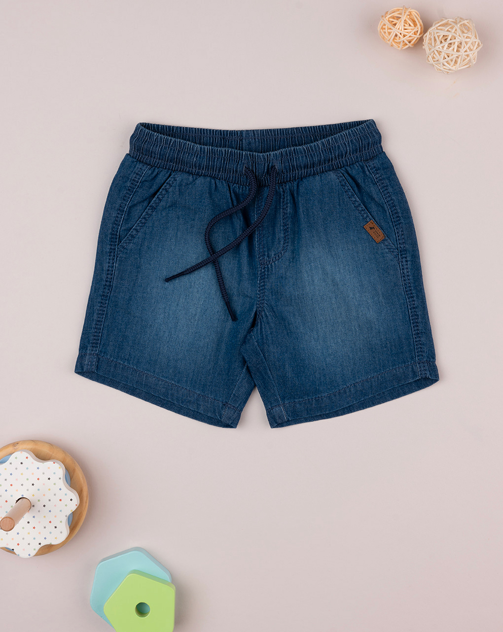 Bermuda bimbo oeko-tex chambray scuro