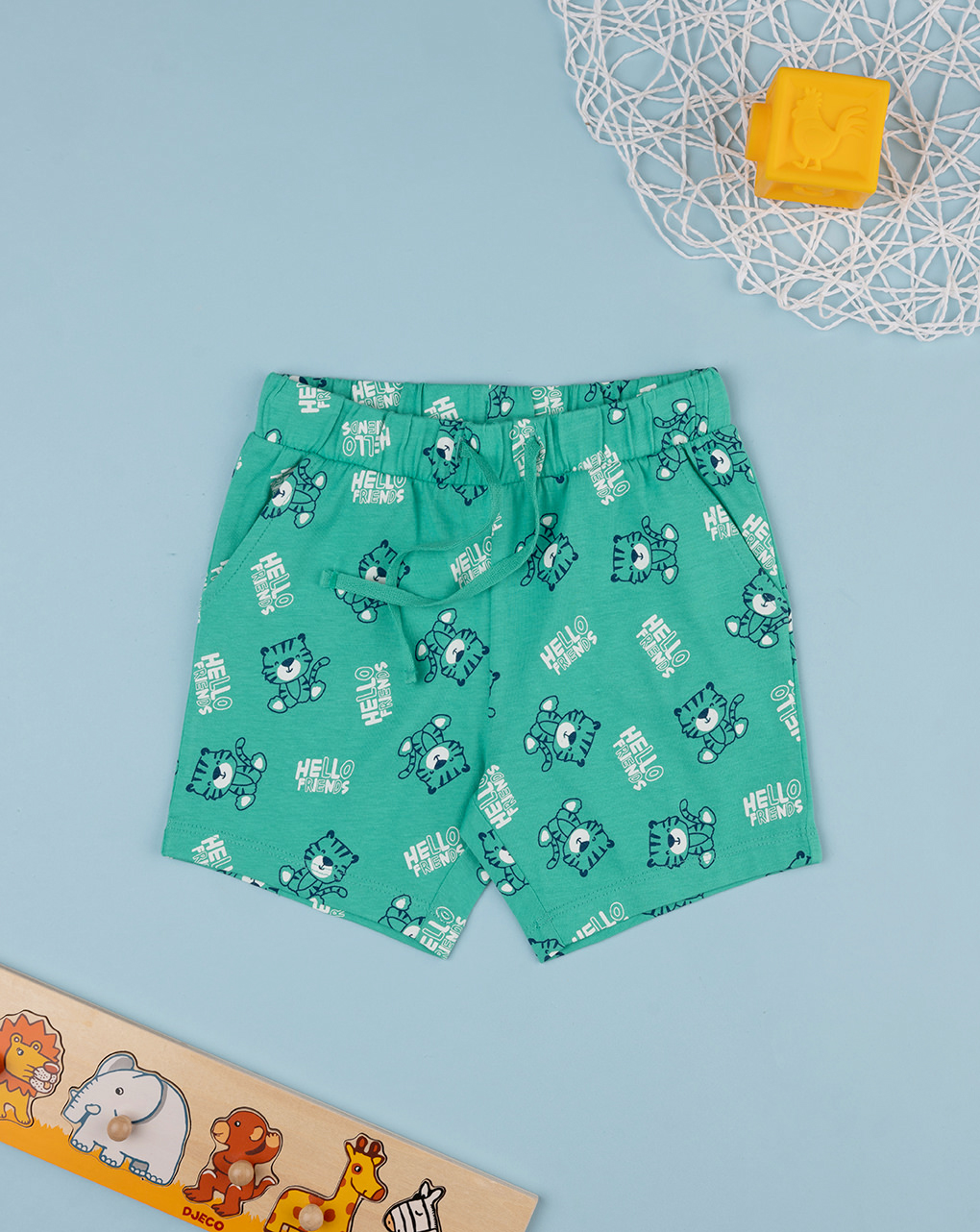 Bermuda jersey bimbo verde