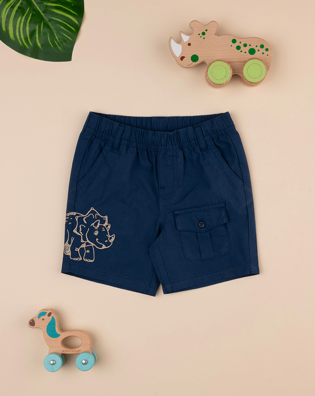 Bermuda popeline bimbo blu