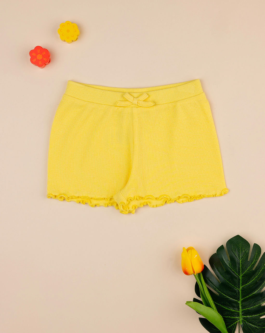 Shorts bimba giallo