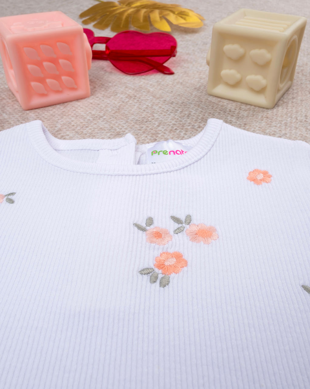 T-shirt bimba bianca stampata