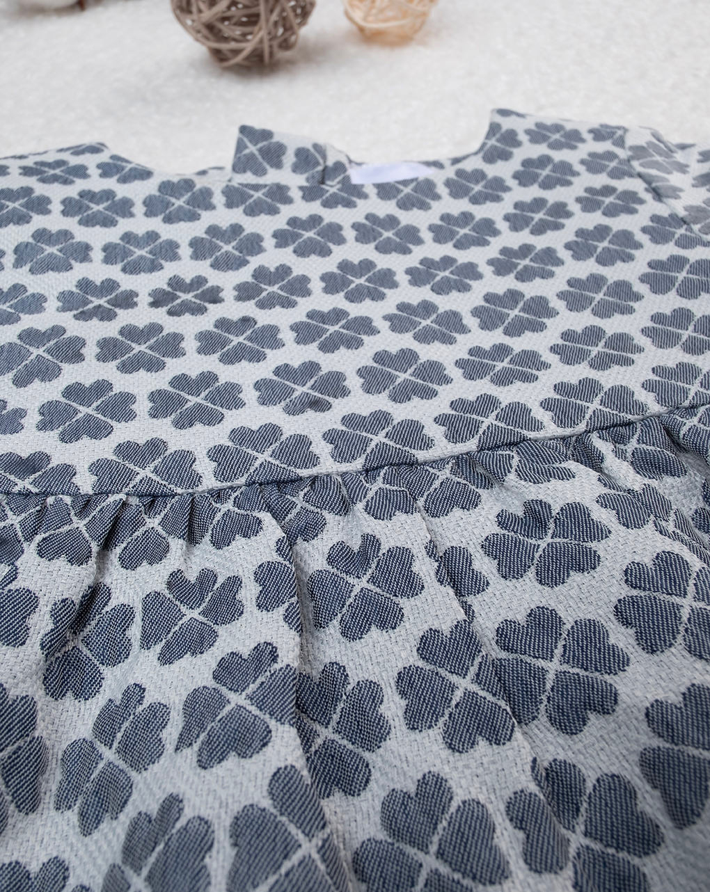 Abito elegante bimba bianco - blu