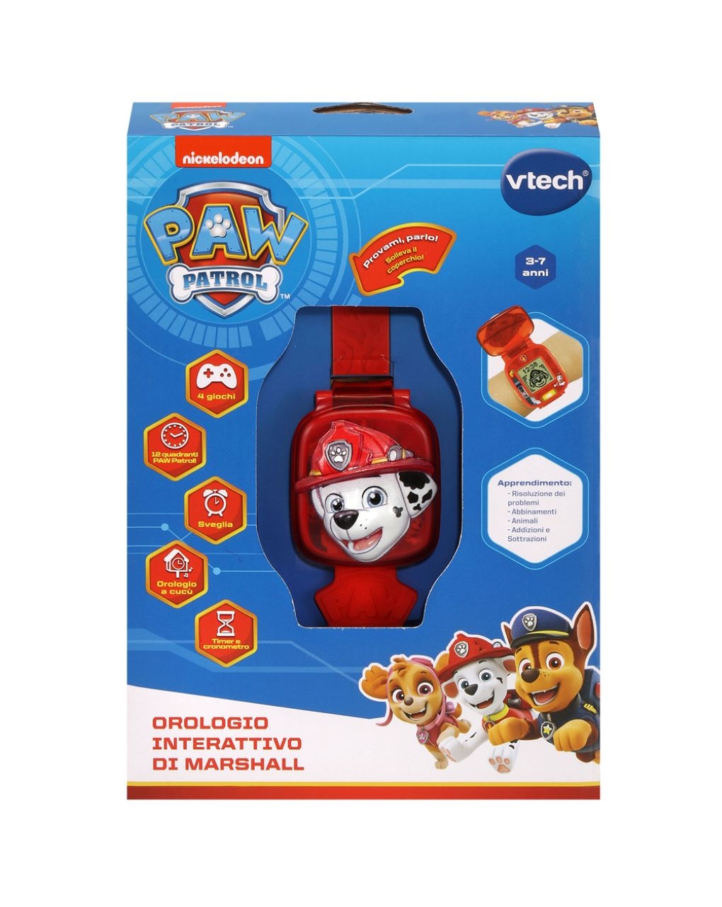 Orologio interattivo di marshall 3/7 anni - paw patrol
