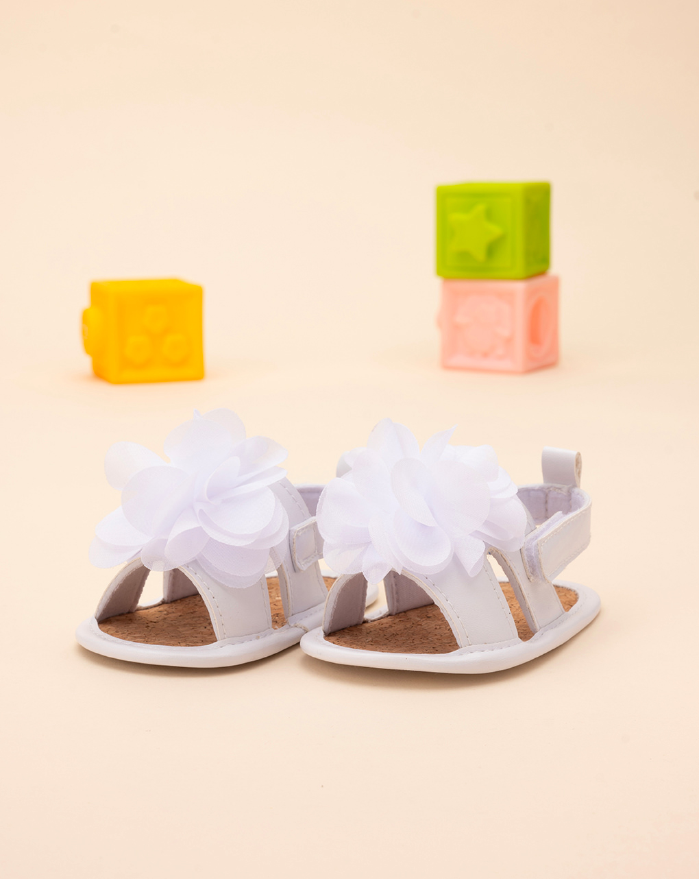 Sandaletti bianchi bimba con fiocco