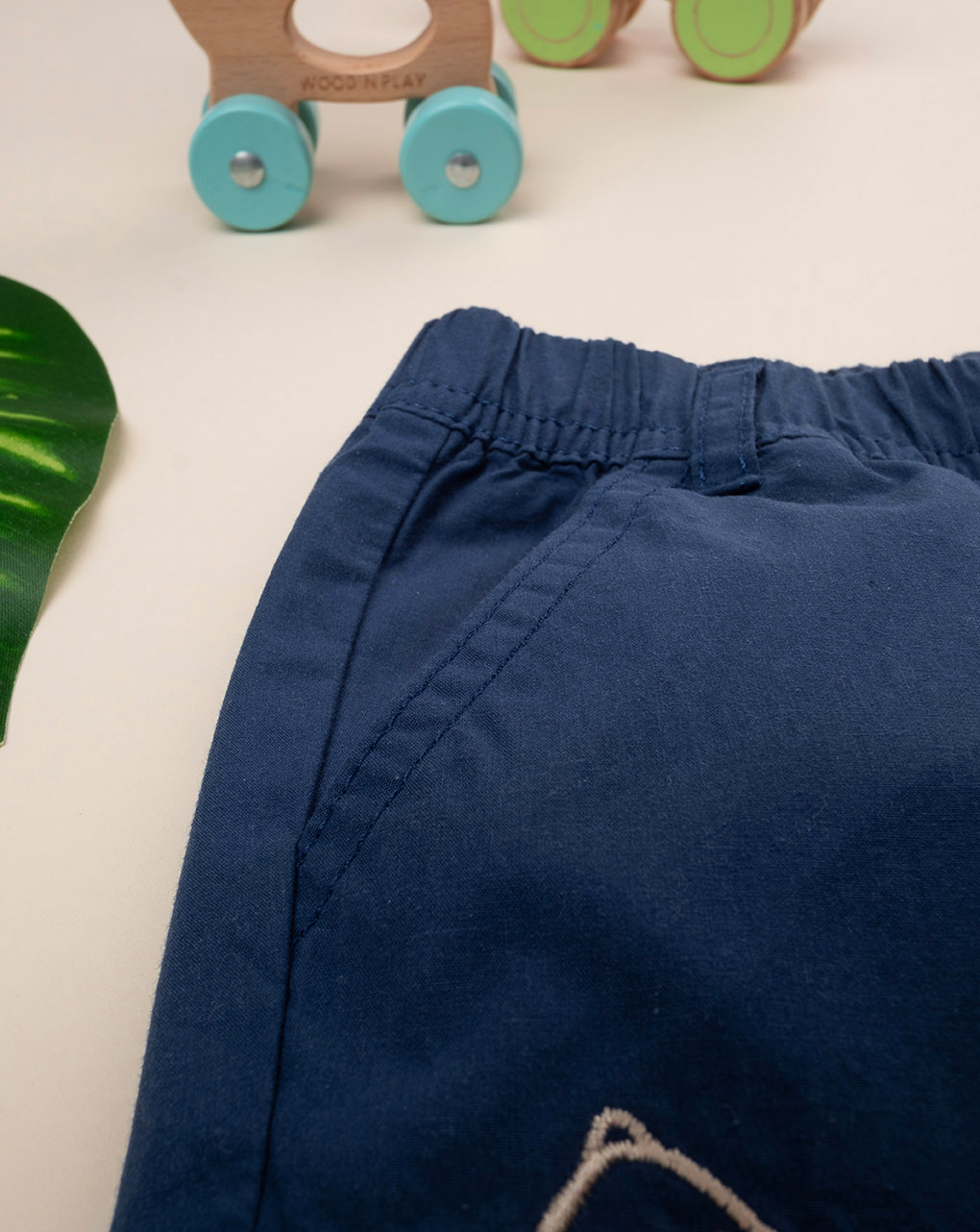 Bermuda popeline bimbo blu