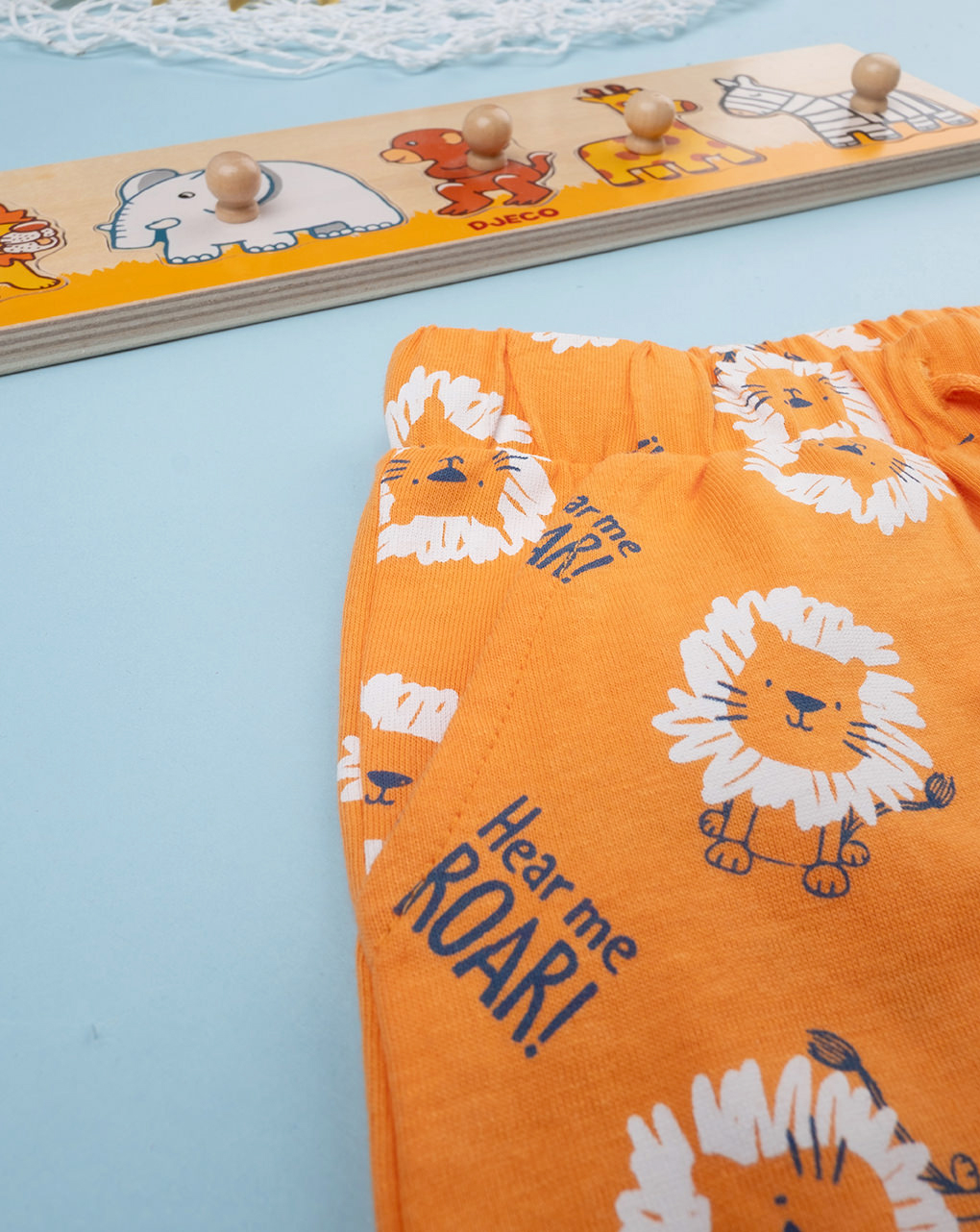 Bermuda jersey bimbo arancione