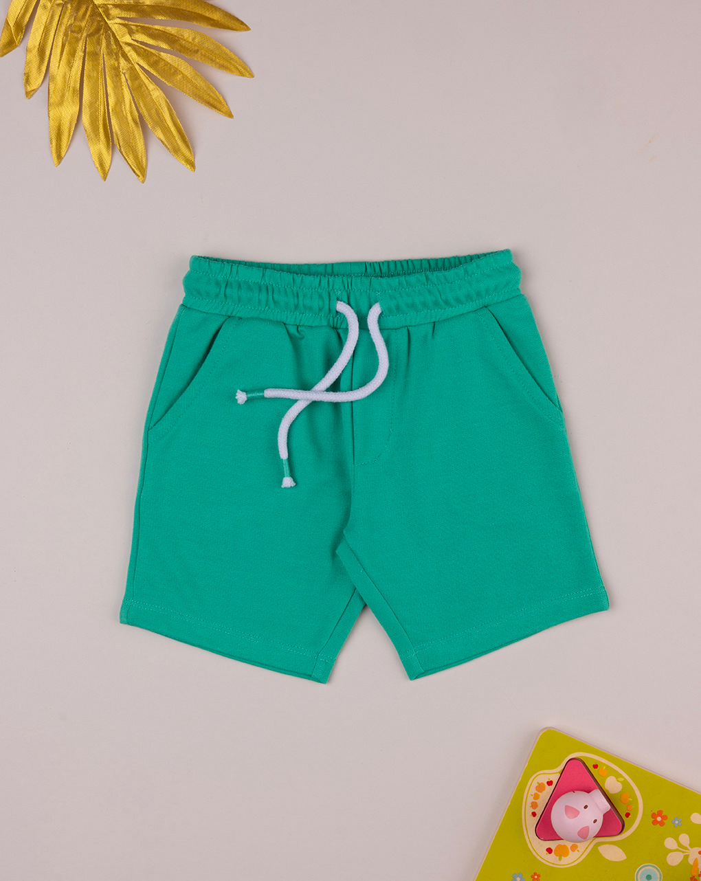 Bermuda french terry bimbo verde