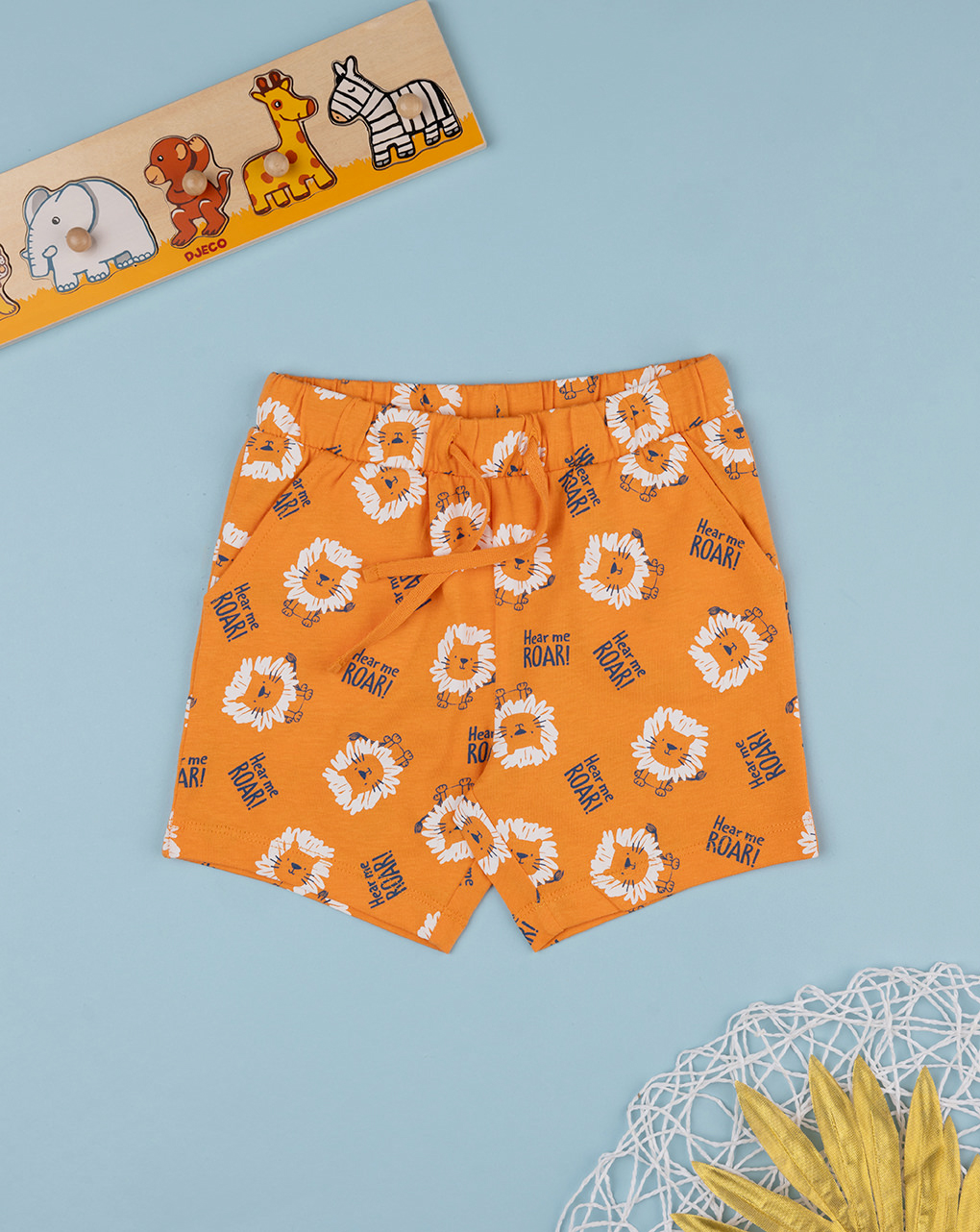 Bermuda jersey bimbo arancione