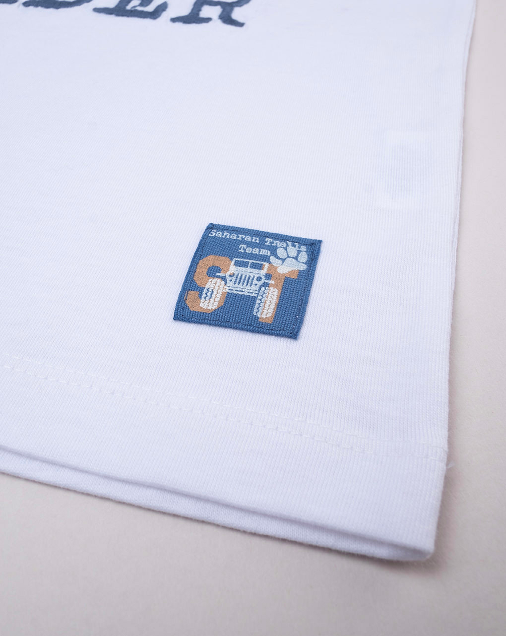 T-shirt bambino con inserti waffle