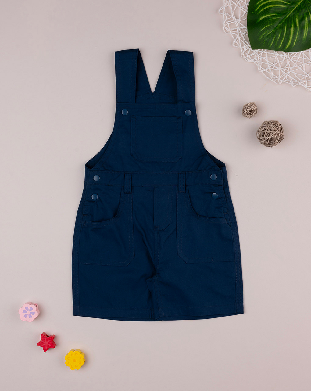 Salopette popeline bimbo blu