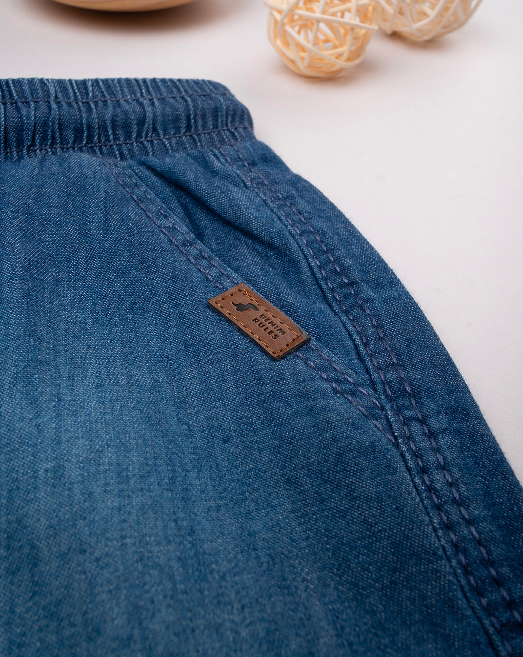 Bermuda bimbo oeko-tex chambray scuro