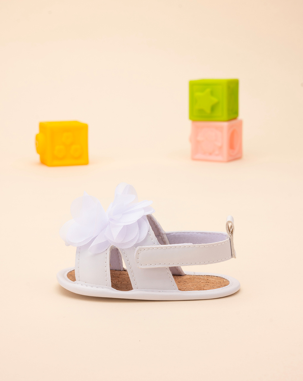 Sandaletti bianchi bimba con fiocco