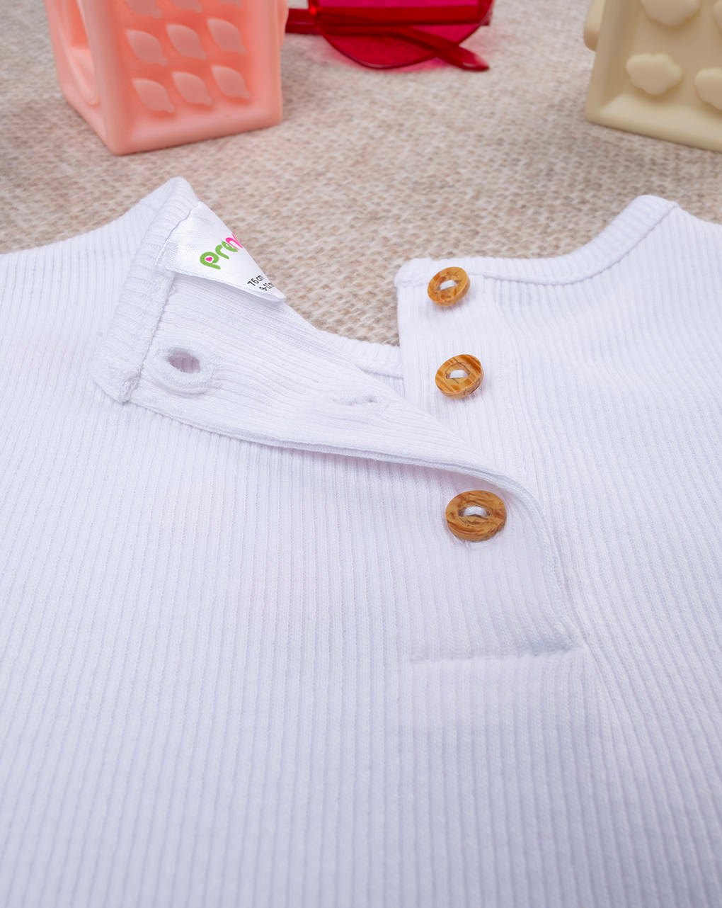 T-shirt bimba bianca stampata