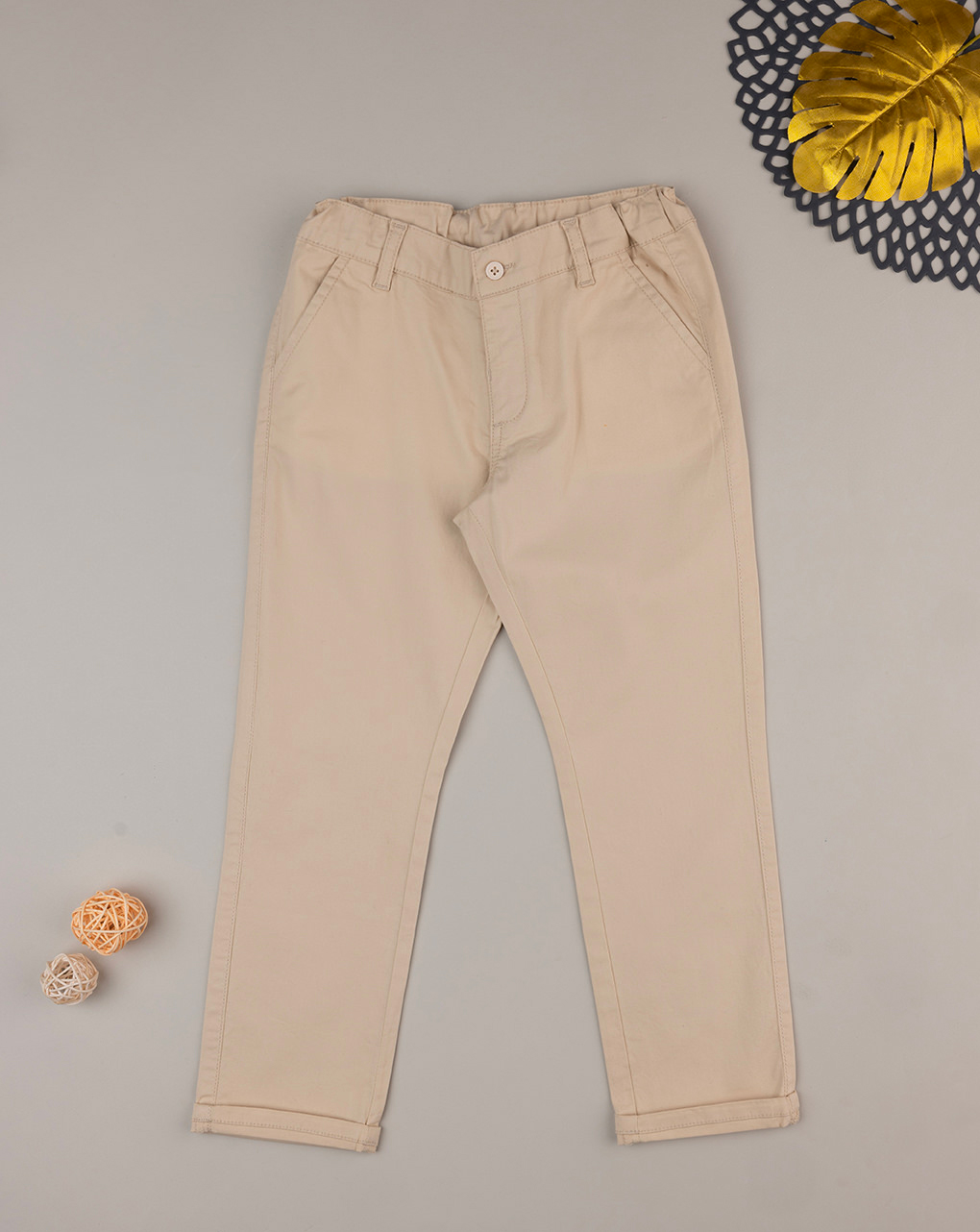Pantalone twill beige bambino