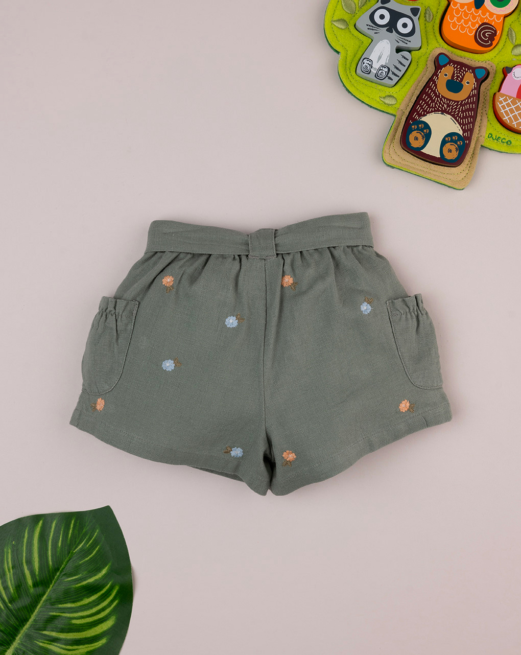 Shorts bimba lino verde
