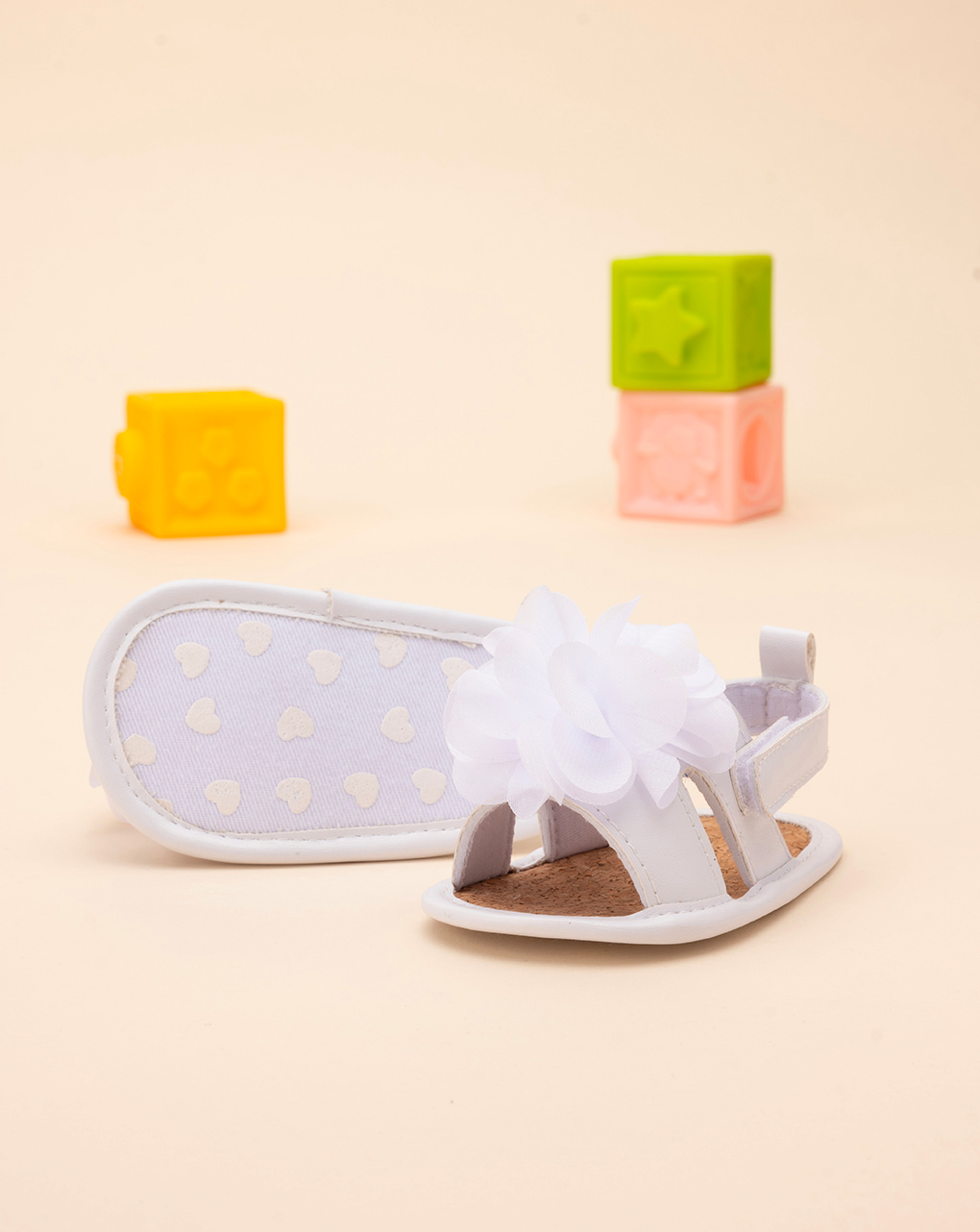 Sandaletti bianchi bimba con fiocco