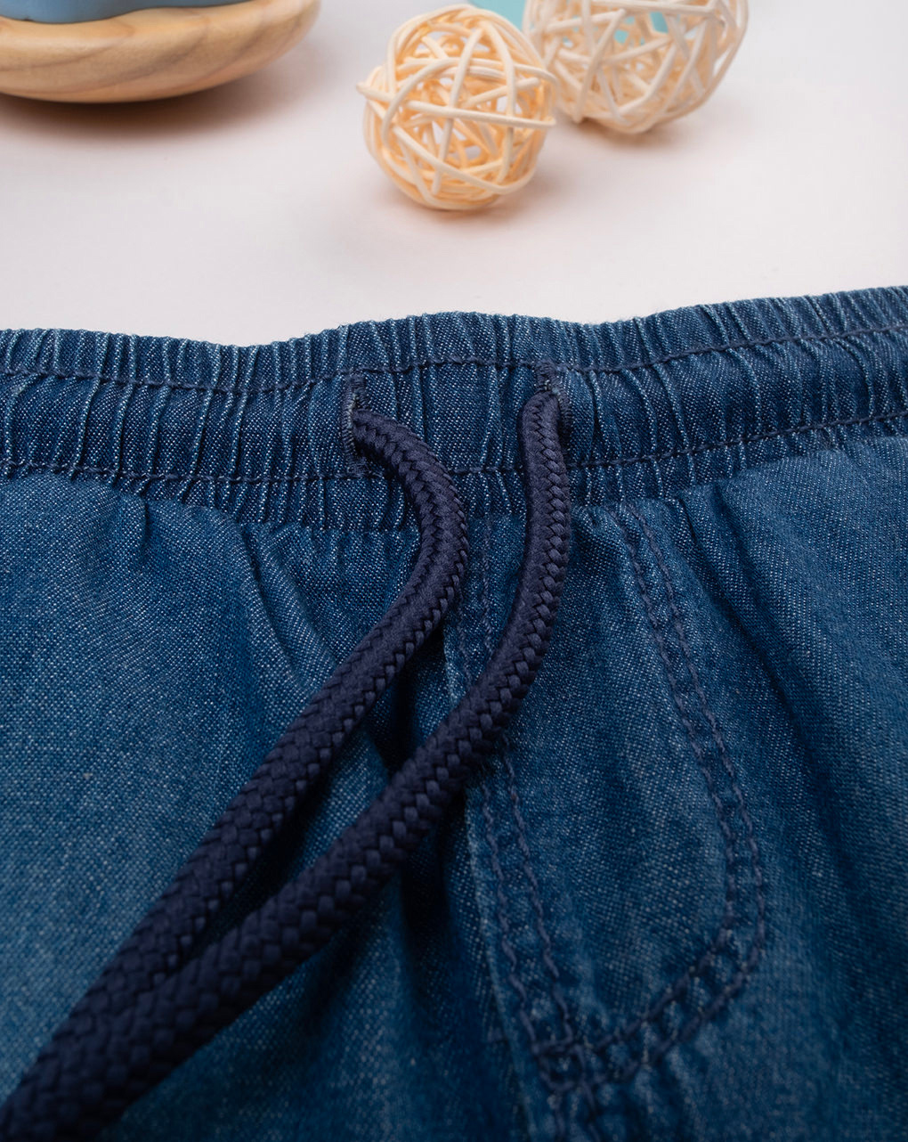 Bermuda bimbo oeko-tex chambray scuro