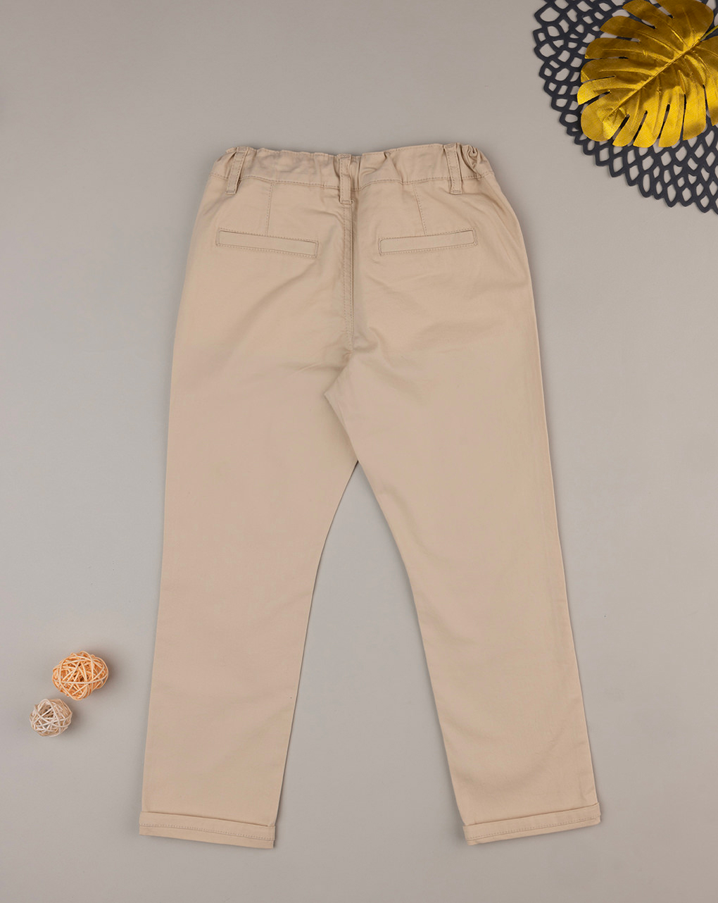 Pantalone twill beige bambino