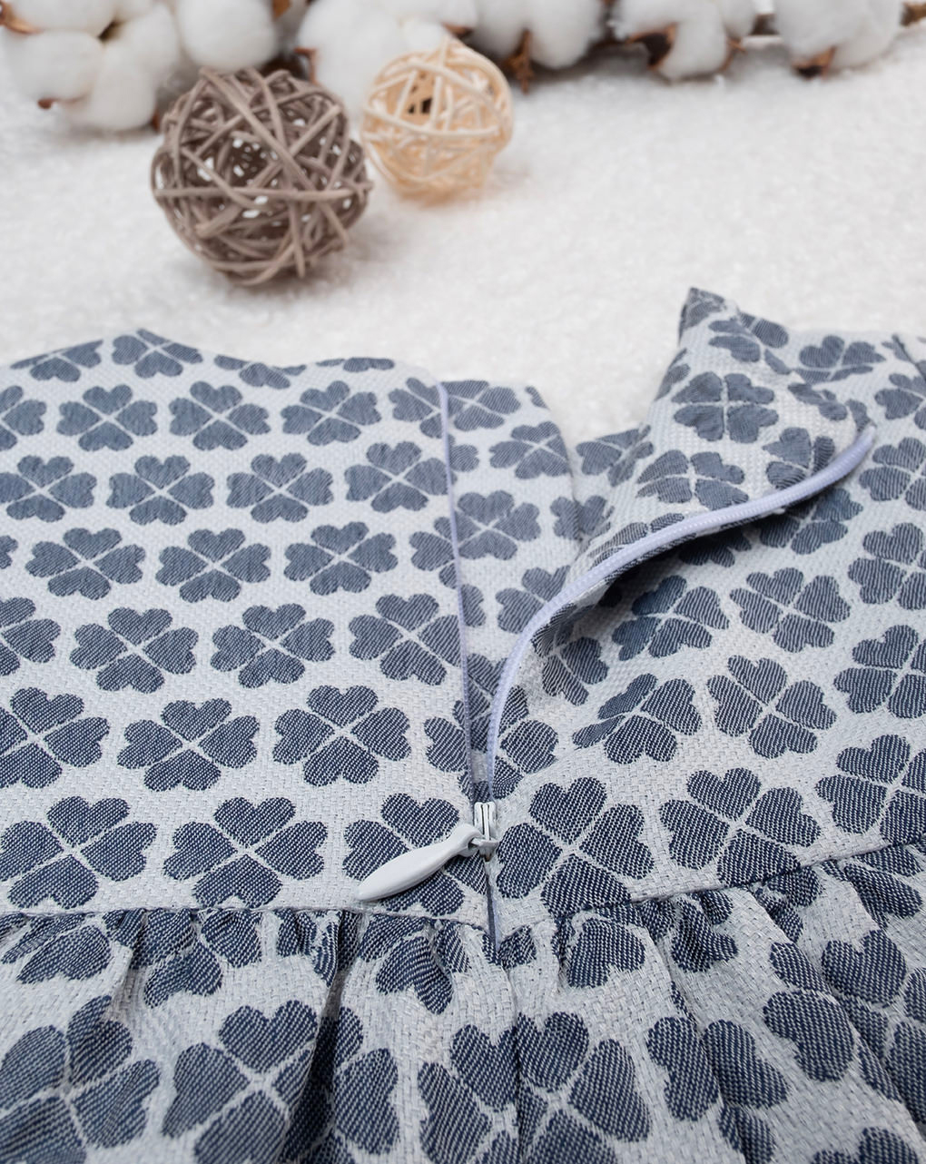 Abito elegante bimba bianco - blu