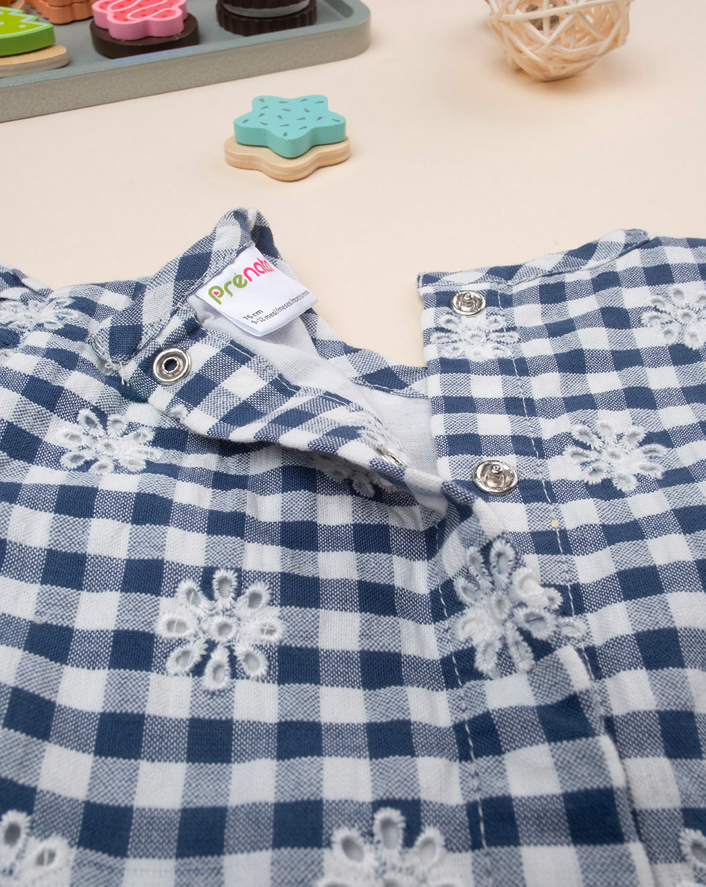 Camicia vichy bimba blu